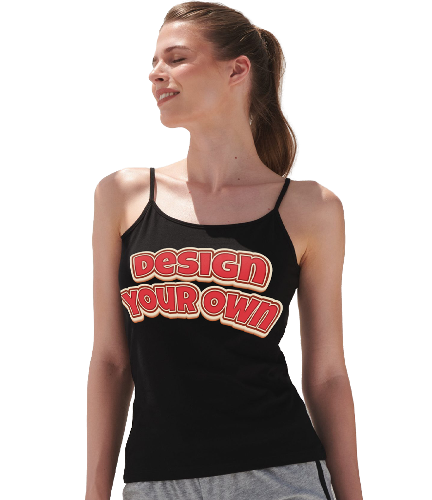 Women's spaghetti strap vest Custom