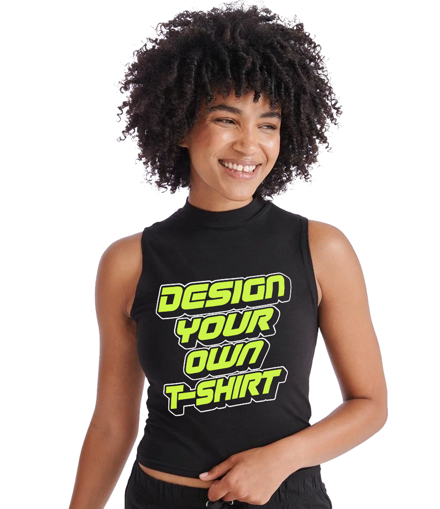 Women's high neck crop vest